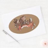 Sticker Ovale Jackalope/Worpletinger (Enveloppe)