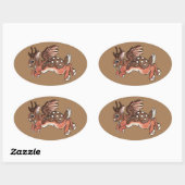 Sticker Ovale Jackalope/Worpletinger (Feuille)