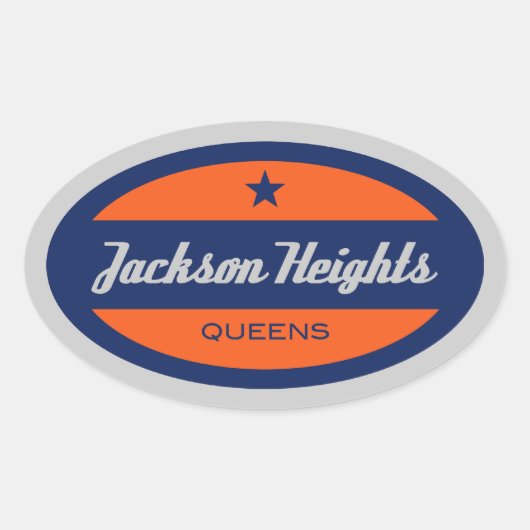 Sticker Ovale Jackson Heights (Devant)