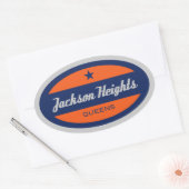 Sticker Ovale Jackson Heights (Enveloppe)