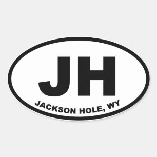 Sticker Ovale Jackson Hole JH