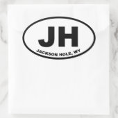 Sticker Ovale Jackson Hole JH (Sac)