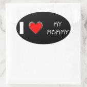 STICKER OVALE J'ADORE MON "COEUR ART" (Sac)