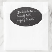 Sticker Ovale J'Ai Aimé Les Étoiles (Sac)