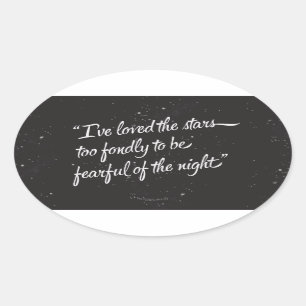 Sticker Ovale J'Ai Aimé Les Étoiles