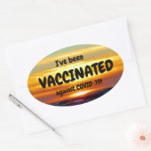 Sticker Ovale "J'ai été vacciné" (Enveloppe)