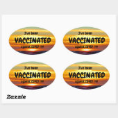 Sticker Ovale "J'ai été vacciné" (Feuille)