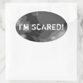 STICKER OVALE J'AI PEUR (Sac)