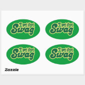 Sticker Ovale J'ai un swag (Feuille)