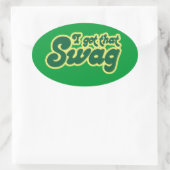 Sticker Ovale J'ai un swag (Sac)