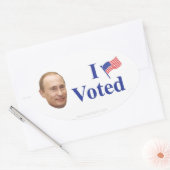 Sticker Ovale J'ai voté (Enveloppe)