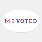 STICKER OVALE J'AI VOTÉ (Devant)