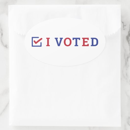 STICKER OVALE J'AI VOTÉ (Sac)