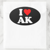 STICKER OVALE J'AIME AK (Sac)