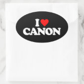 STICKER OVALE J'AIME CANON (Sac)