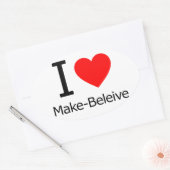 Sticker Ovale J'Aime Faire-Croire (Enveloppe)