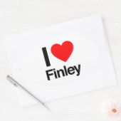 Sticker Ovale j'aime finley (Enveloppe)