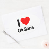 Sticker Ovale j'aime giuliana (Enveloppe)
