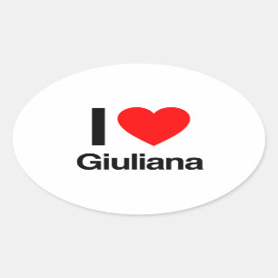 Sticker Ovale j'aime giuliana