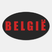 Sticker Ovale J'aime la Belgique (Devant)