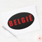 Sticker Ovale J'aime la Belgique (Enveloppe)