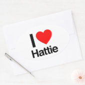 Sticker Ovale j'aime la haine (Enveloppe)