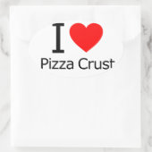 Sticker Ovale J'Aime La Pizza Crust (Sac)