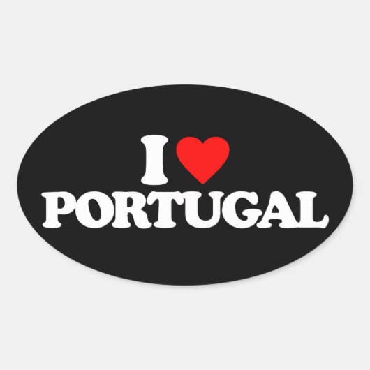 STICKER OVALE J'AIME LE PORTUGAL (Devant)