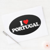 STICKER OVALE J'AIME LE PORTUGAL (Enveloppe)