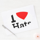 Sticker Ovale J'aime les Casquettes (Enveloppe)