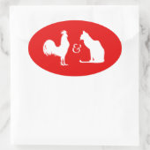 STICKER OVALE J'AIME LES DEUX (Sac)