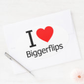 Sticker Ovale J'Aime Les Flips Plus Gros (Enveloppe)