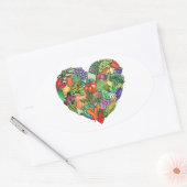 Sticker Ovale J'aime les Légumes (Enveloppe)