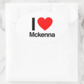 Sticker Ovale j'aime mckenna (Sac)