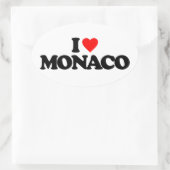 STICKER OVALE J'AIME MONACO (Sac)