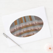 Sticker Ovale J'aime Paris (Enveloppe)