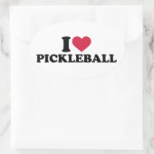 Sticker Ovale J'aime Pickleball (Sac)
