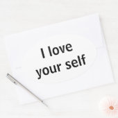 Sticker Ovale J'aime ton moi (Enveloppe)