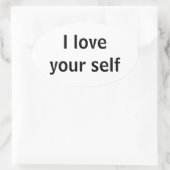 Sticker Ovale J'aime ton moi (Sac)