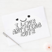 Sticker Ovale J'Aime Tout Ce Qui Est Mal (Enveloppe)