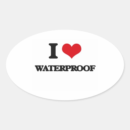 Sticker Ovale J'aime Waterproof (Devant)