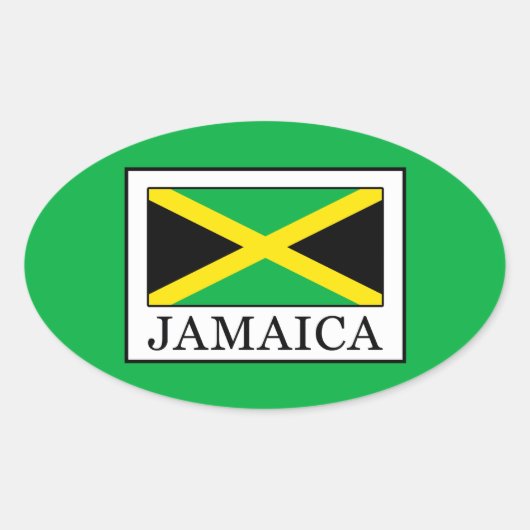 Sticker Ovale Jamaïque (Devant)