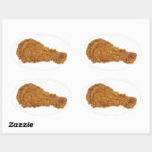 Sticker Ovale Jambe de poulet (Feuille)
