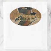 Sticker Ovale Jambo Habari Hakuna Matata. (Sac)