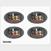 Sticker Ovale Jammers pivote bloqueurs oh mon (Feuille)