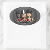 Sticker Ovale Jammers pivote bloqueurs oh mon (Sac)