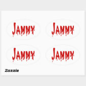Sticker Ovale Jammy (Feuille)