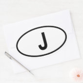 Sticker Ovale Japon "J" (Enveloppe)