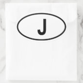 Sticker Ovale Japon "J" (Sac)