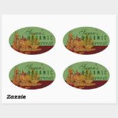 Sticker Ovale Jardin bio (Feuille)